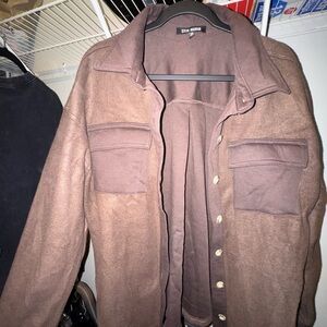 Steve Madden Chocolate Brown Shirt Jacket